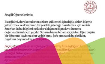 Milli Eğitim Bakanımız Ziya SELÇUK Yüz yüze sınav Açıklaması